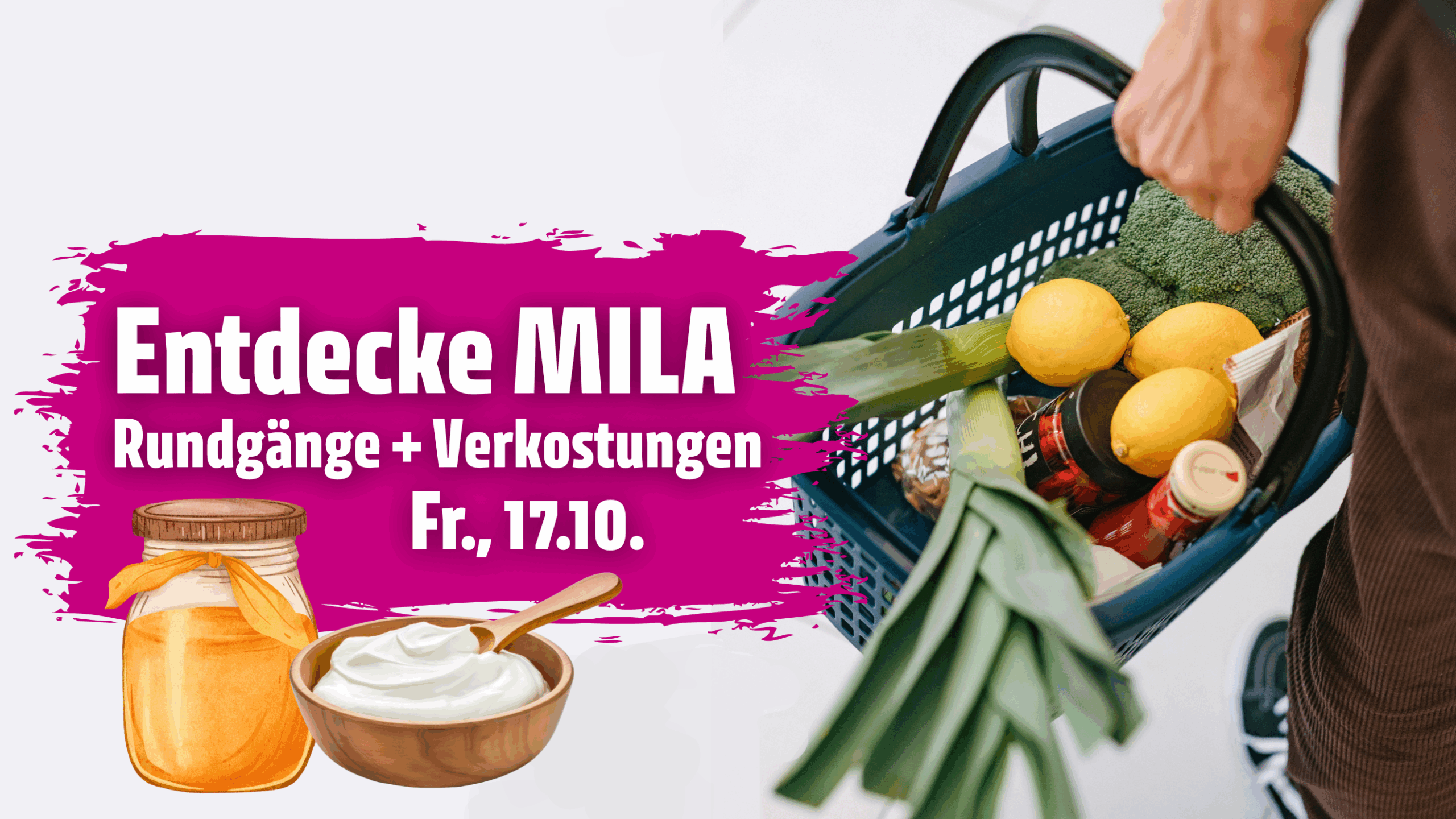 einkaufskorb mit lebensmitteln