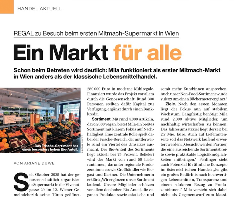 MILA in der REGAL-Ausgabe 6/7 2026